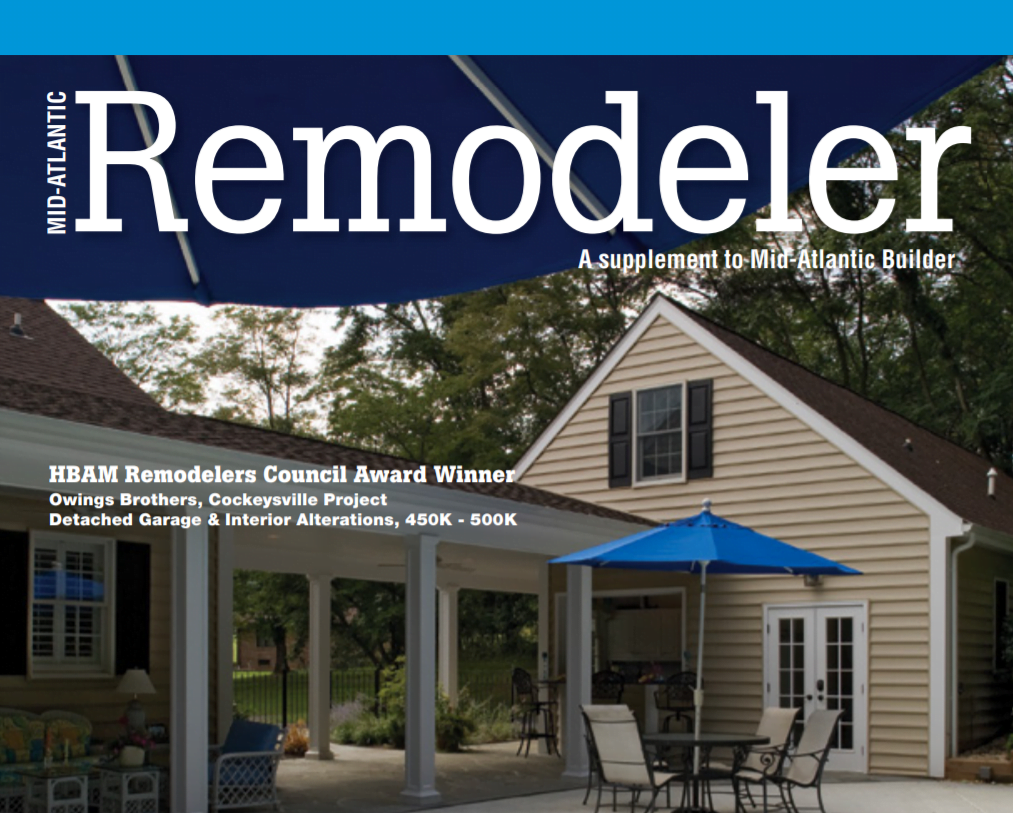 cover of the mid-atlantic remodeler magazine